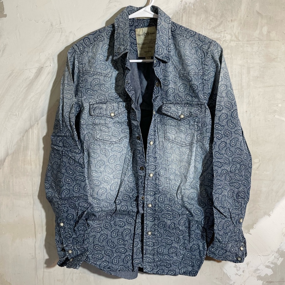Paisley Long Sleeve Button Up